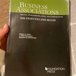 Business Associations: Agency, Partnerships, LLC..